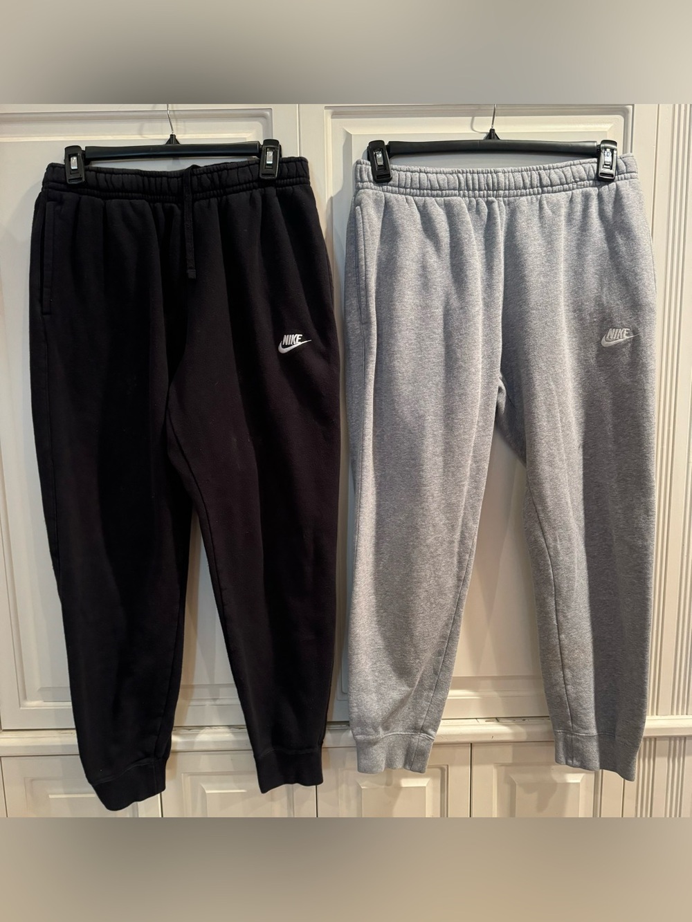 Set of 2 Men’s NIKE Sweatpants- Black and Gray - Size Medium